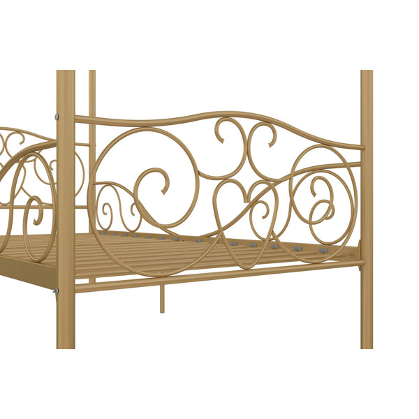 Zoomie Kids Biggerstaff Drawer Canopy Bed & Reviews Wayfair